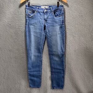 Hollister Jeans Women Size 5 Junior Blue Medium Wash Skinny Low Rise